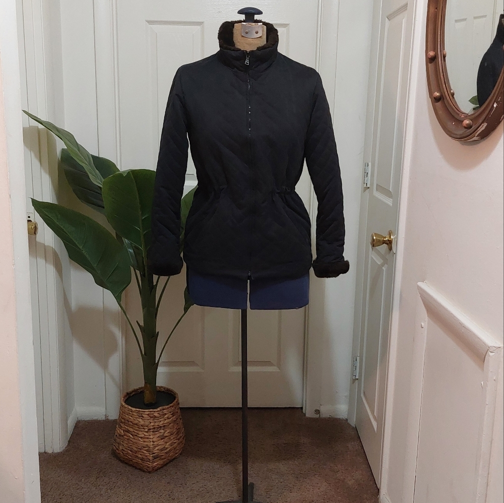 Andrew Marc Black Quilted Jacket